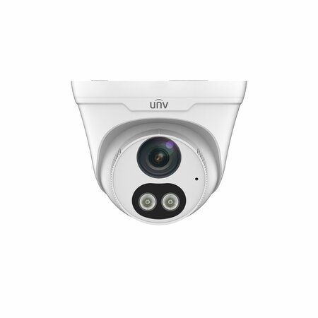 UNIVIEW 4MP Color Hunter Eyeball Network Camera 2.8mm Fixed Lens, Warm Light IPC3614SR3-ADF28KMC-DL